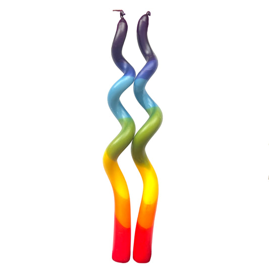 Colorful twisted candles 