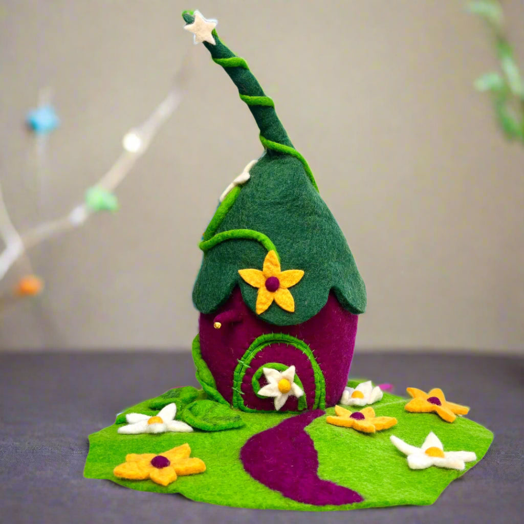 felt fairy house