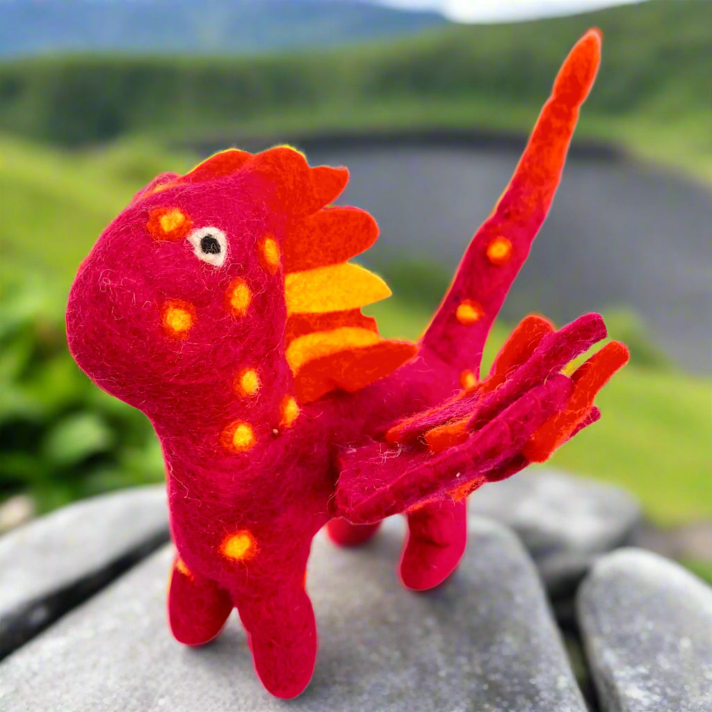 felt toy dragon