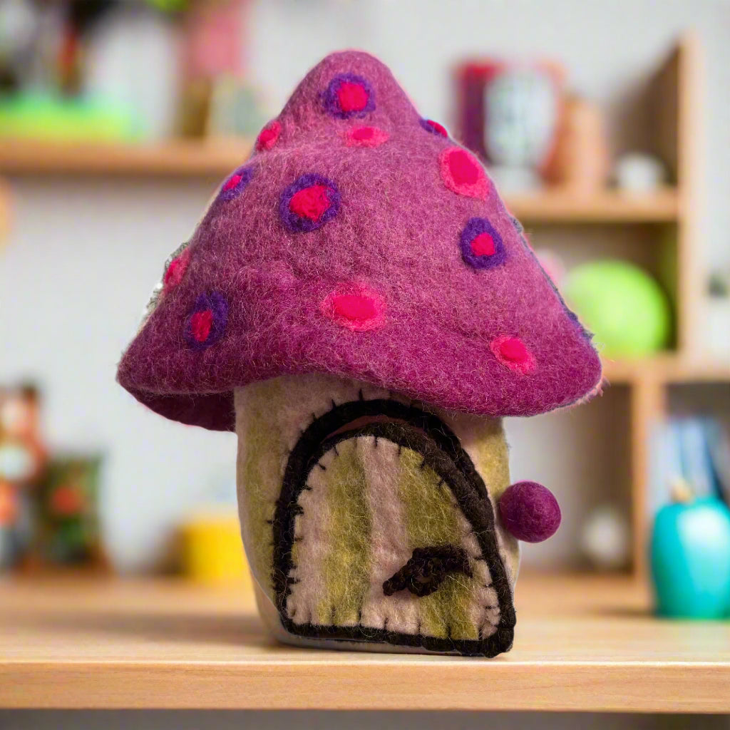felt fairy house