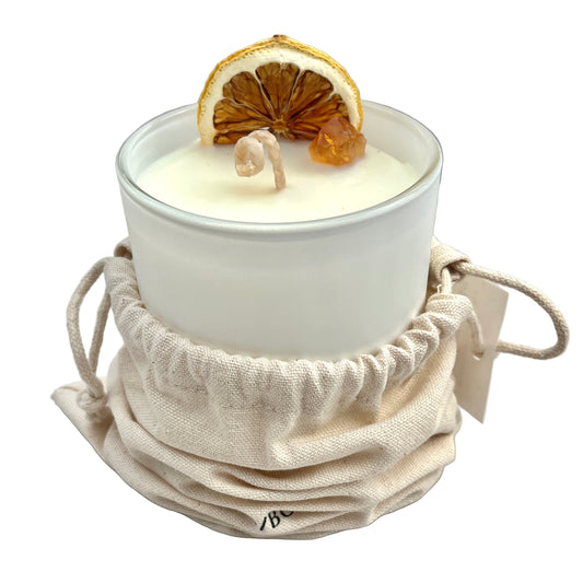 Citrine Crystal Candle - Abundance and Prosperity