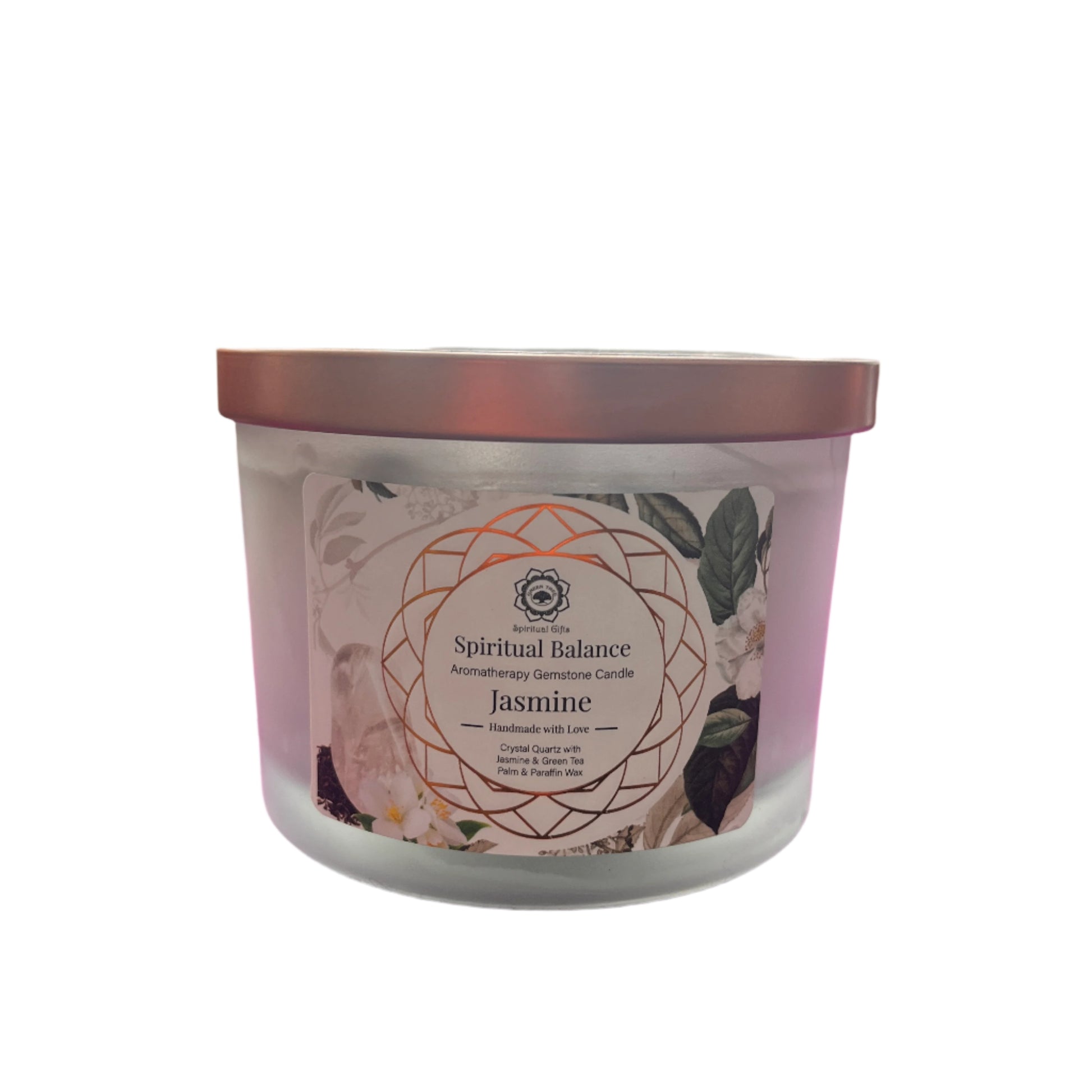 Jasmine and Green Tea Crystal Candle - The Crescent Moon