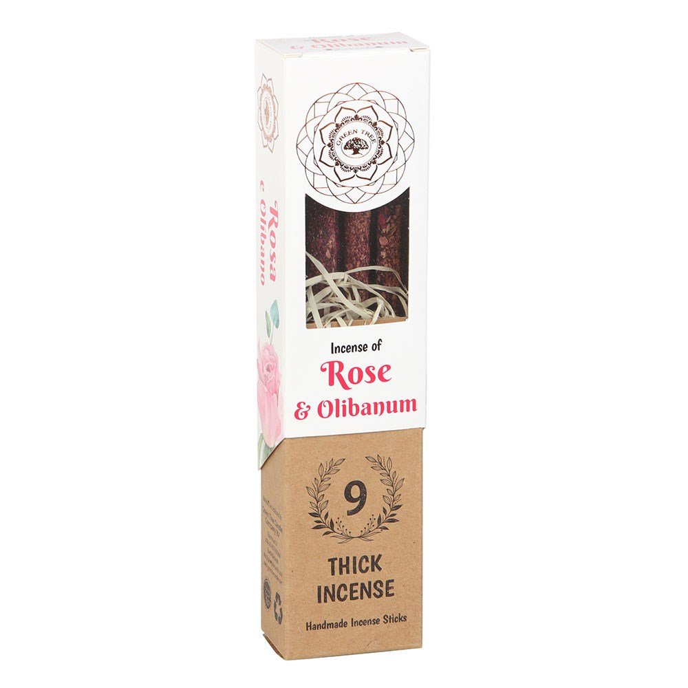 Rose & Olibanum Incense – 9 Thick Natural Sticks