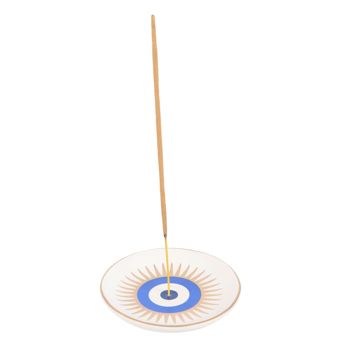 Ceramic Incense Holder - Evil Eye - The Crescent Moon