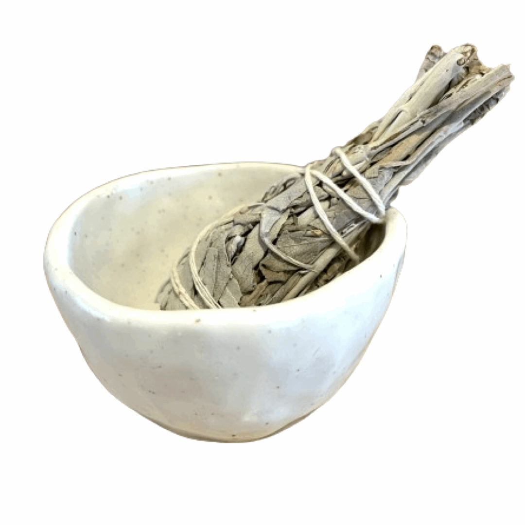 Handmade ceramic smudge bowl