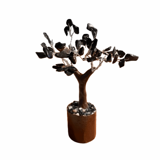 Black onyx crystal tree small