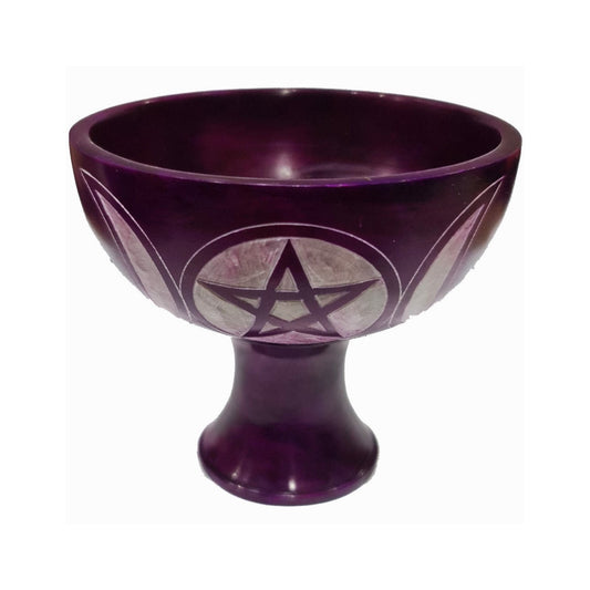 Charcoal Incense Burner Purple Soap Stone