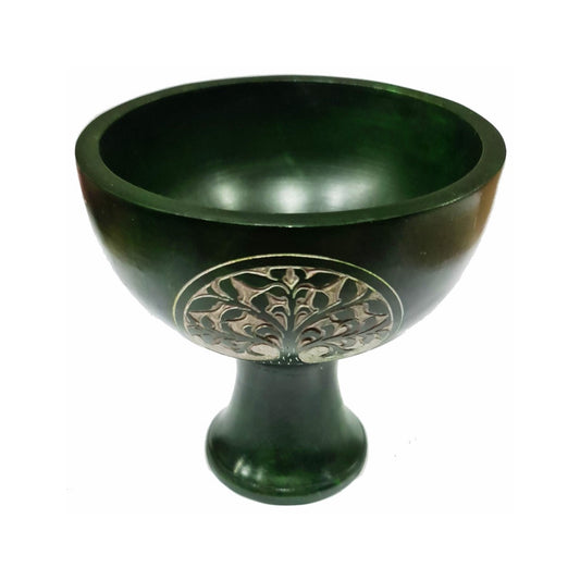 Charcoal Incense Burner Green Soapstone