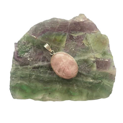 Sterling Silver Rose Quartz Pendant