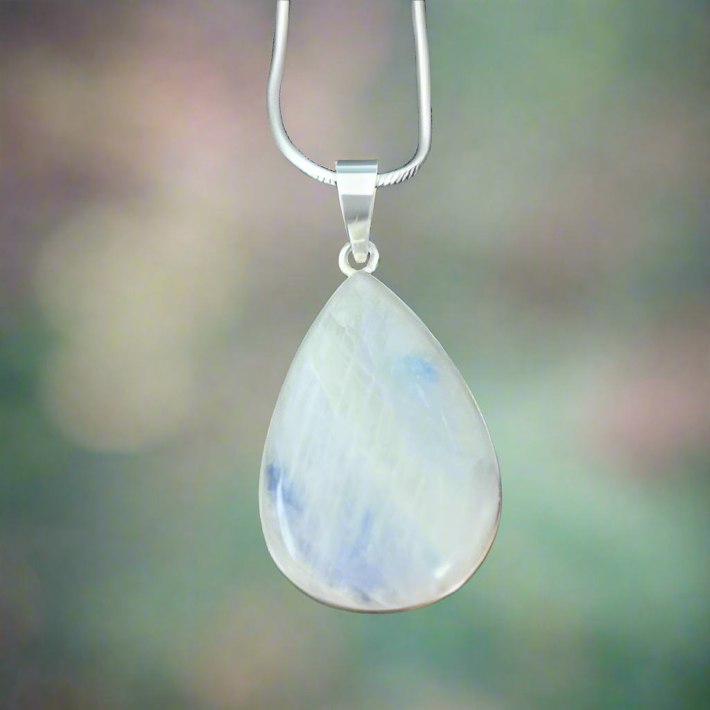 Sterling Silver Rainbow Moonstone Pendant