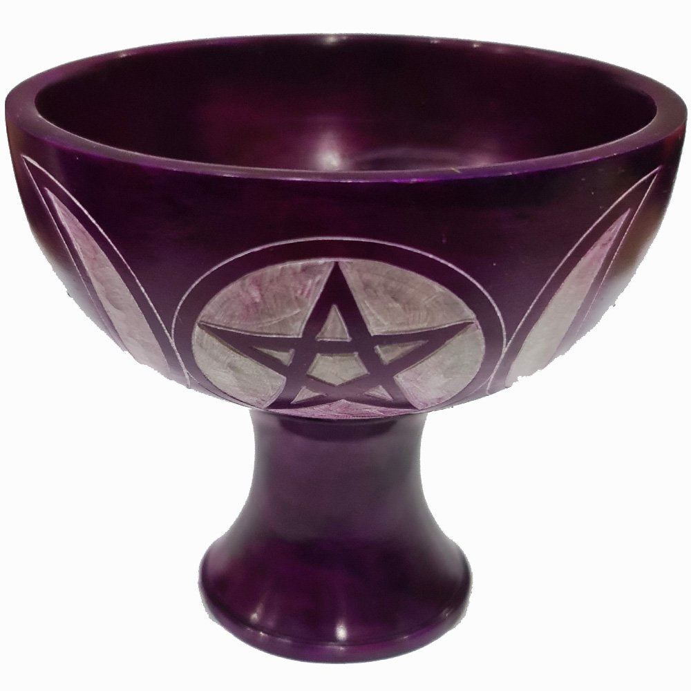 Charcoal Incense Burner Purple Soap Stone