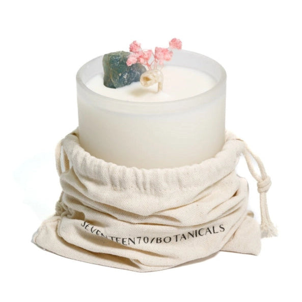 Tree Agate Crystal Candle - Positive Vibes