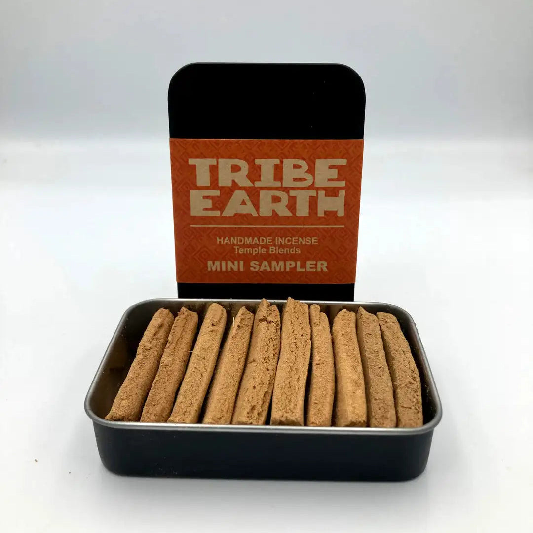 Tribe Earth handmade incense sticks mini sampler on a white background