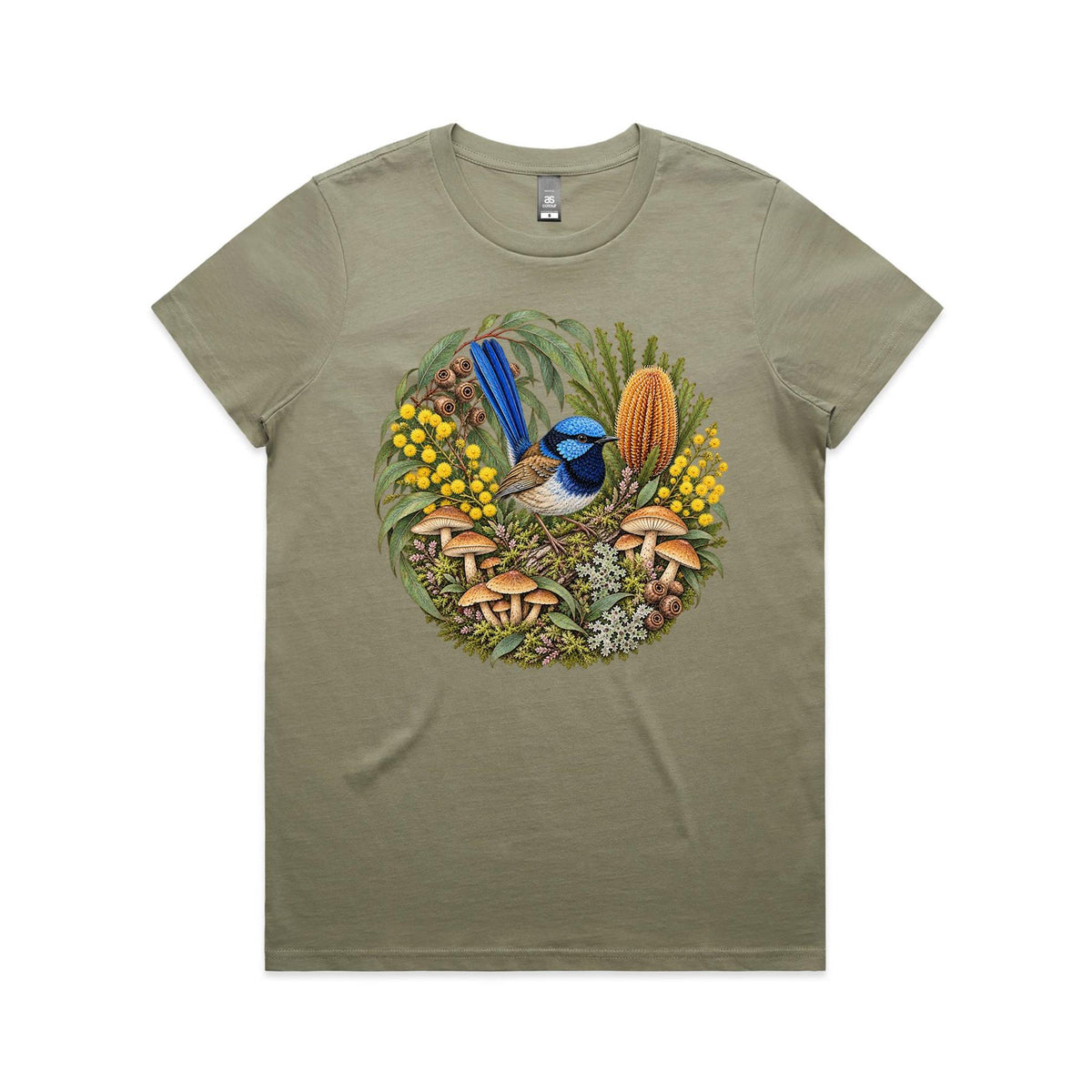 Womens Blue Fairy Wren T-shirt - Earthfolk Nature T-shirts