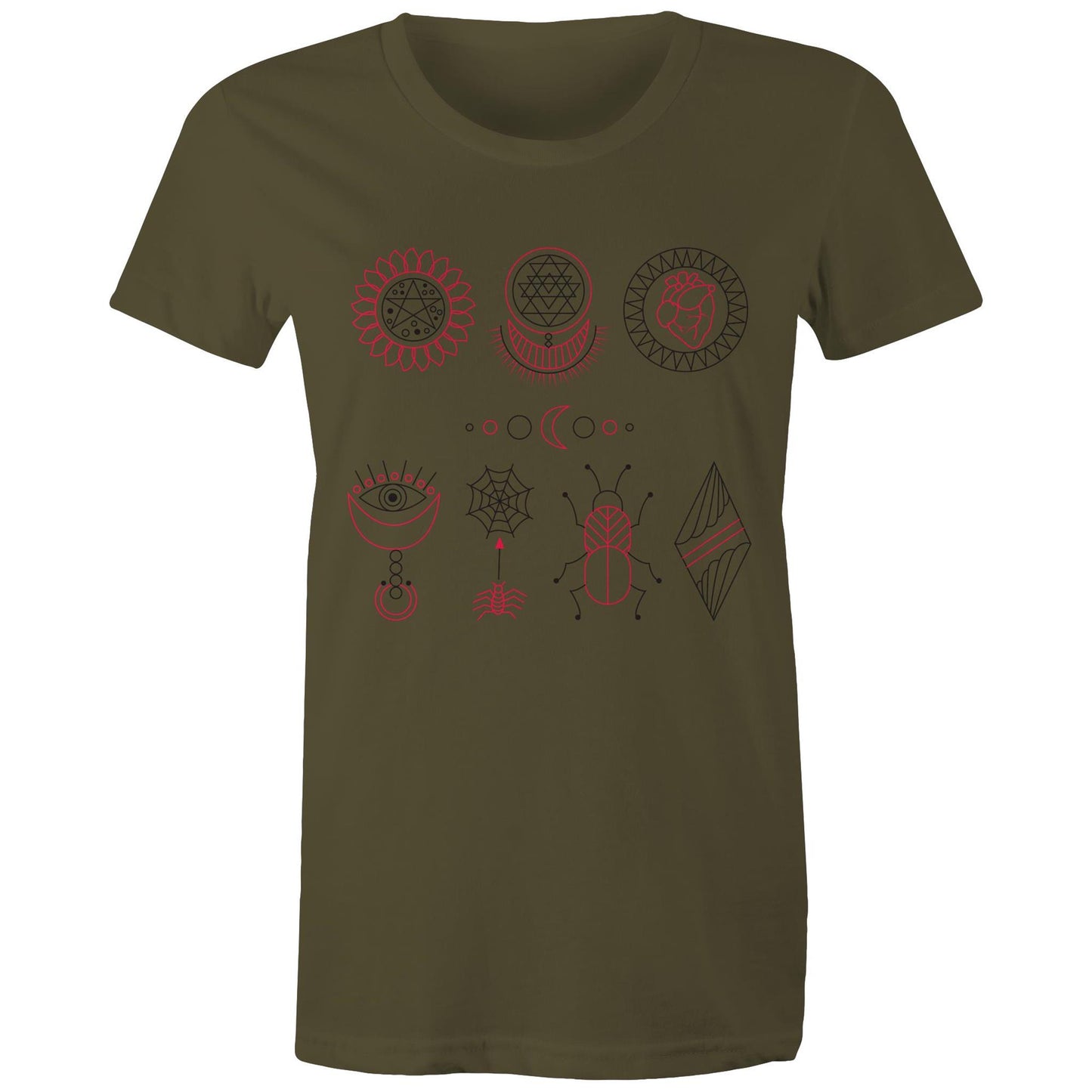 Women's Earthfolk Printed t shirt - Esoteric Symbols