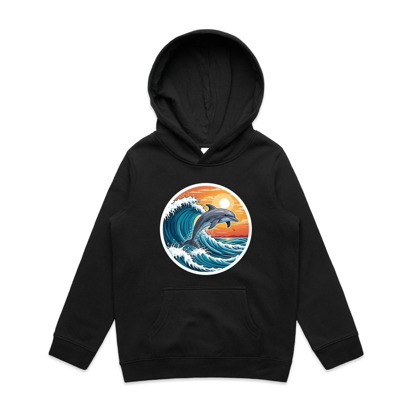 Kid's Earthfolk Hoodie - Dolphin Surfer