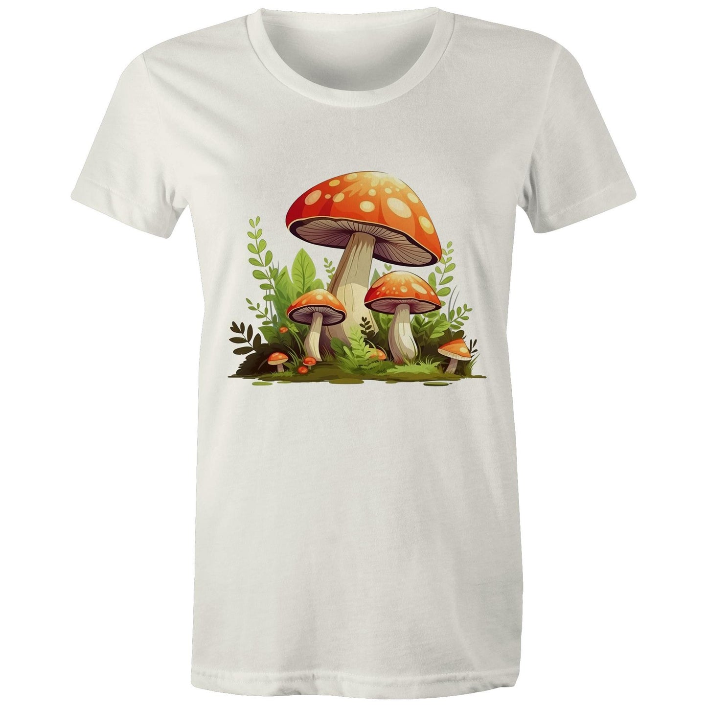 Women's Earthfolk Printed T shirt - Woodland Mushrooms