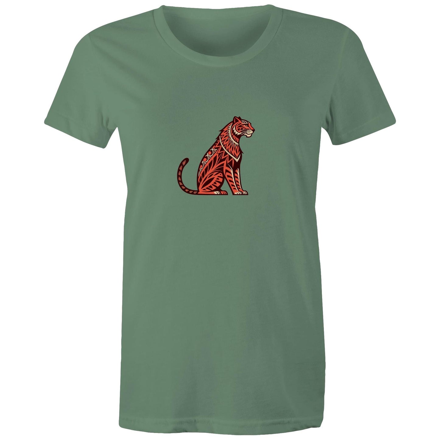 Women's Earthfolk Printed T shirt - Tribal Tiger