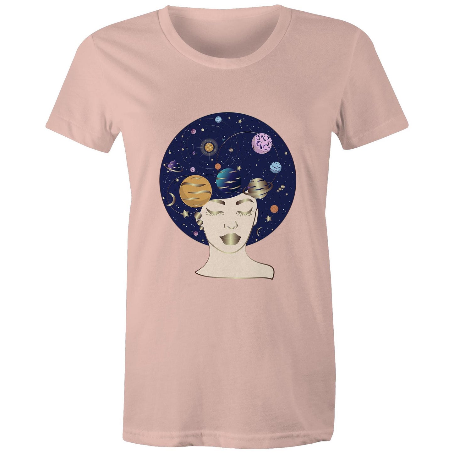 Women's Earthfolk Printed T shirt - Galaxy Lady