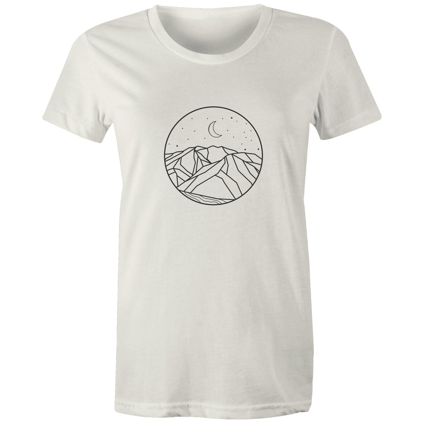Women's Earthfolk Printed T shirt - Moon Mountain