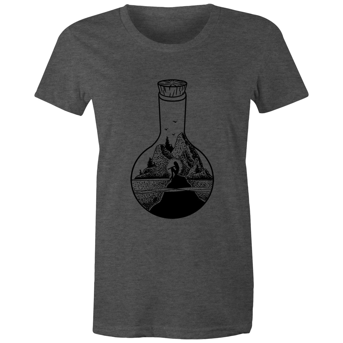 Women's Earthfolk Printed T shirt - Message in a bottle