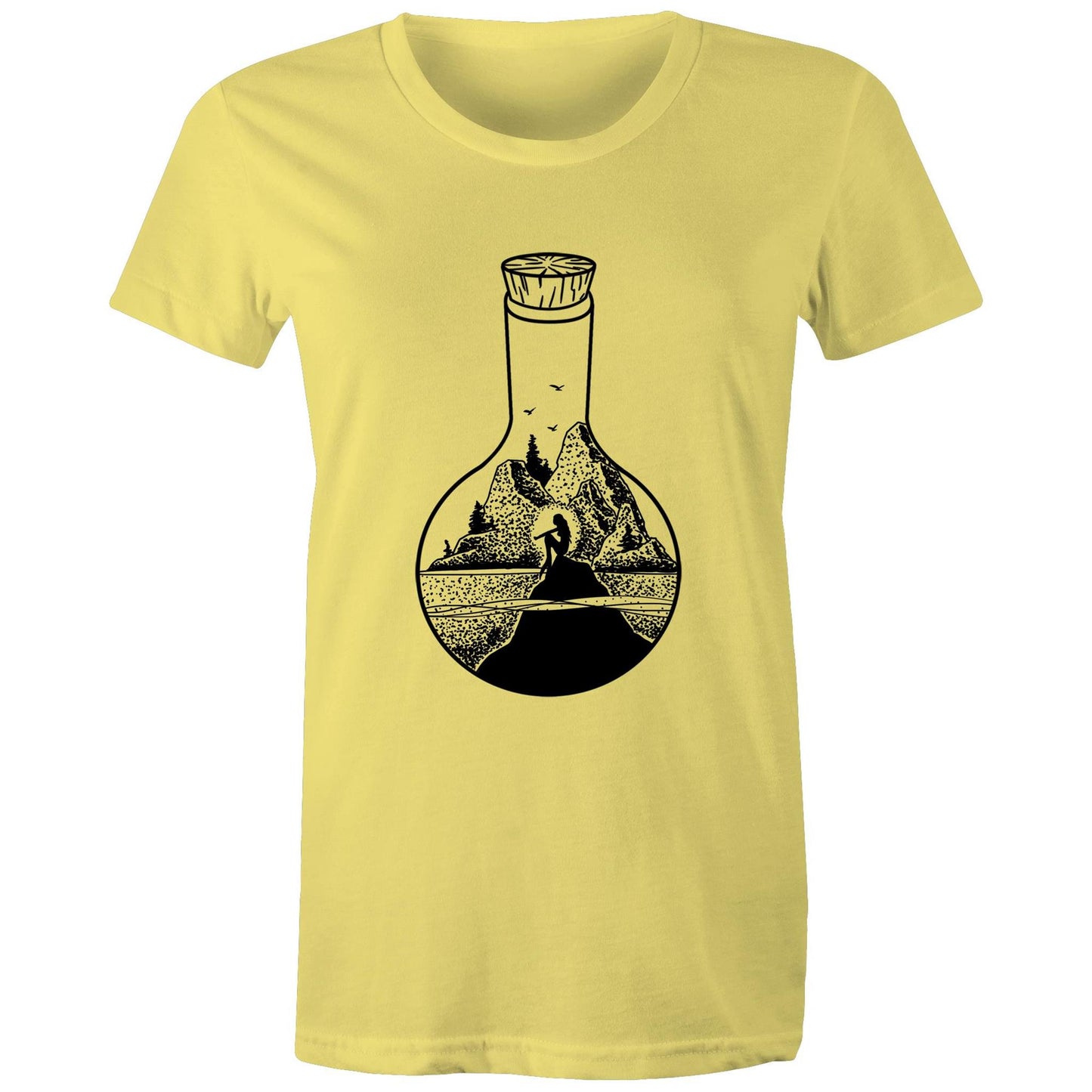 Women's Earthfolk Printed T shirt - Message in a bottle