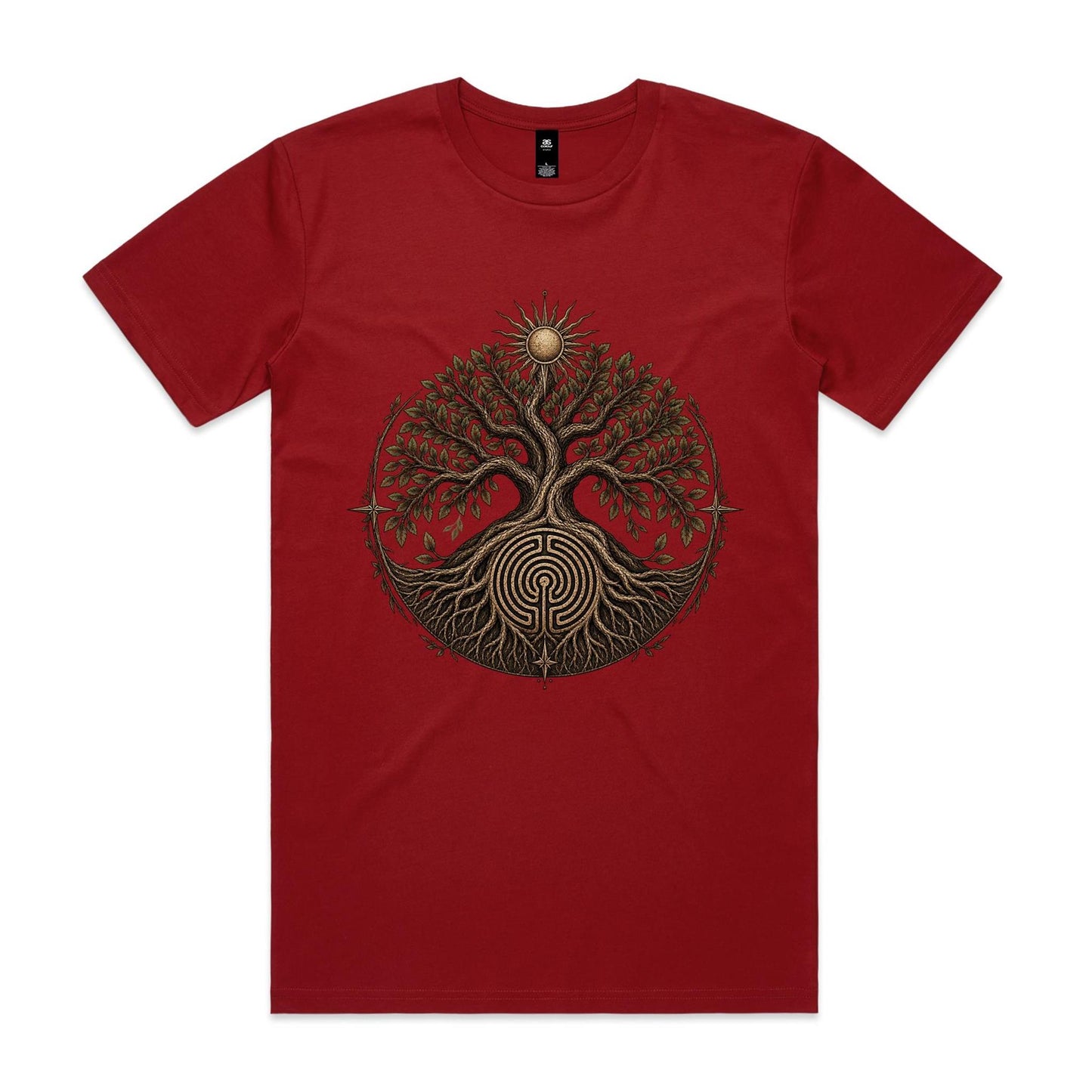 Men's Tree of Life Labyrinth Graphic T-Shirt | Earthfolk