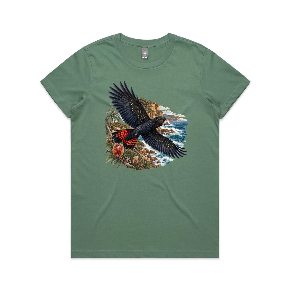 Red-Tailed Black Cockatoo Women's T-Shirt – Australian Wildlife Graphic Tee