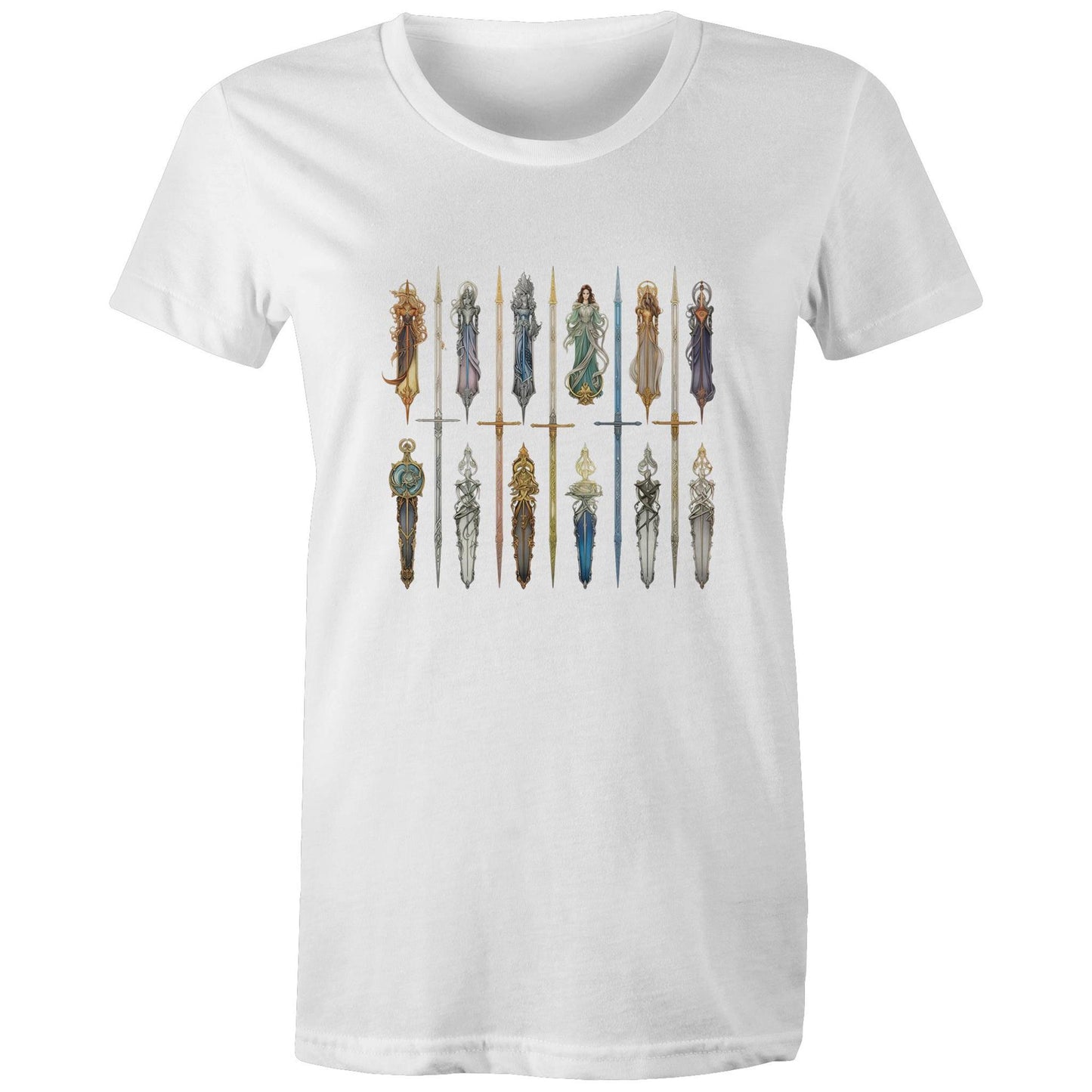 Women's Earthfolk T shirt - Queen Of Swords