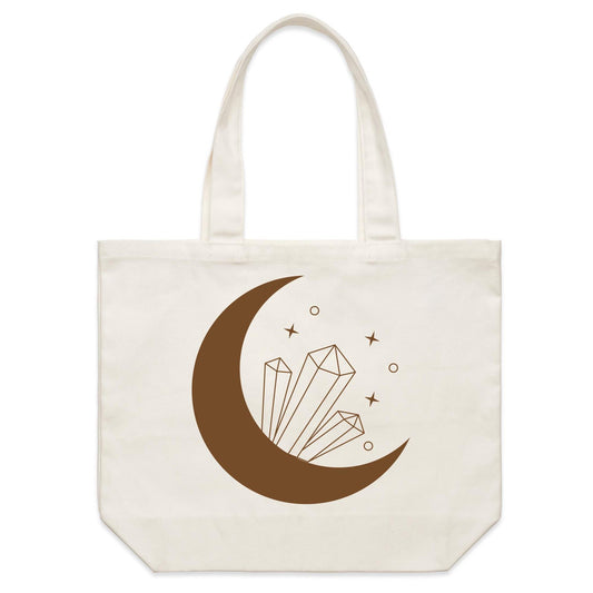 Earthfolk Canvas Tote Bag - Celestial Moon - The Crescent Moon