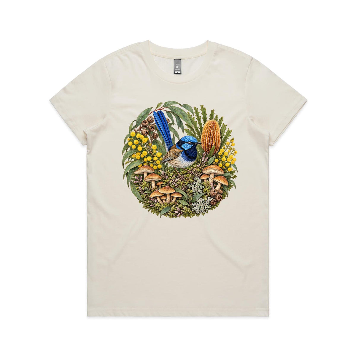 Womens Blue Fairy Wren T-shirt - Earthfolk Nature T-shirts