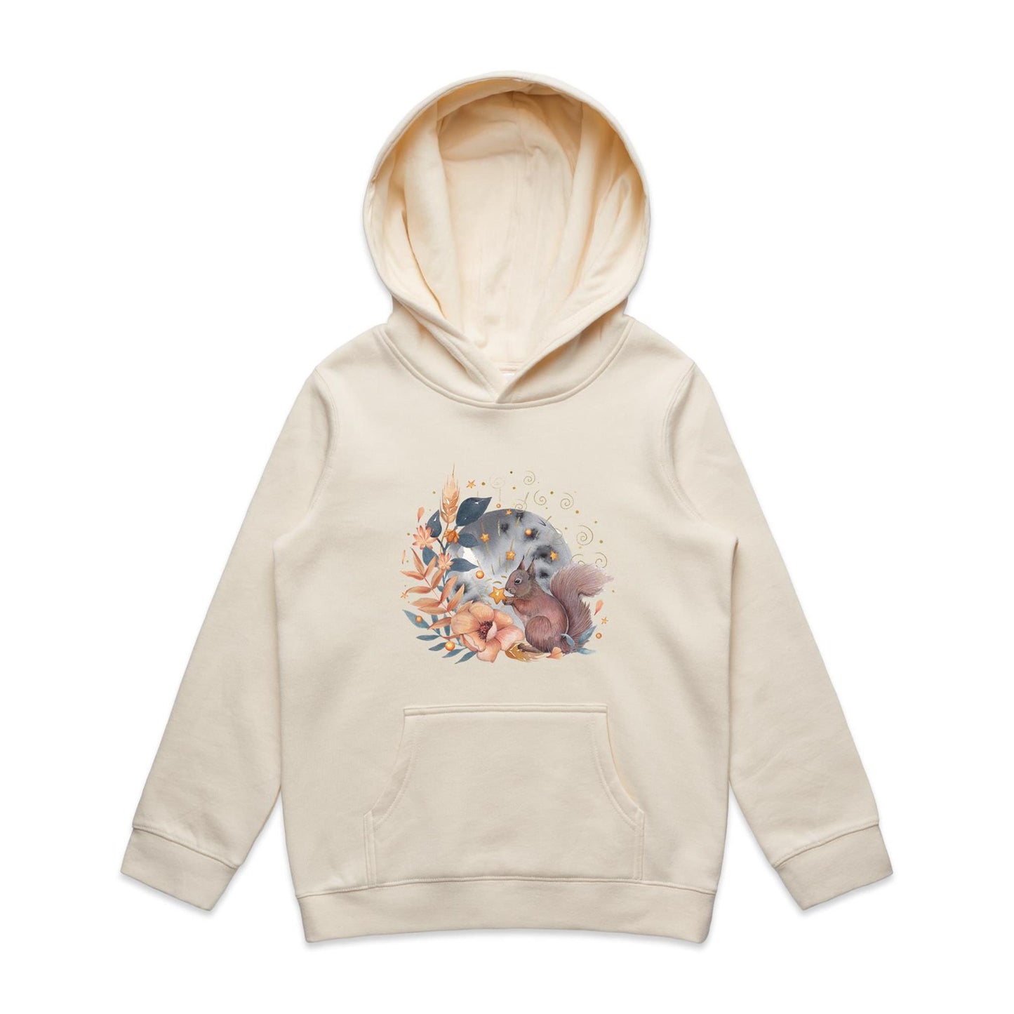 Kid's Earthfolk Hoodie - Watercolour Squirrel