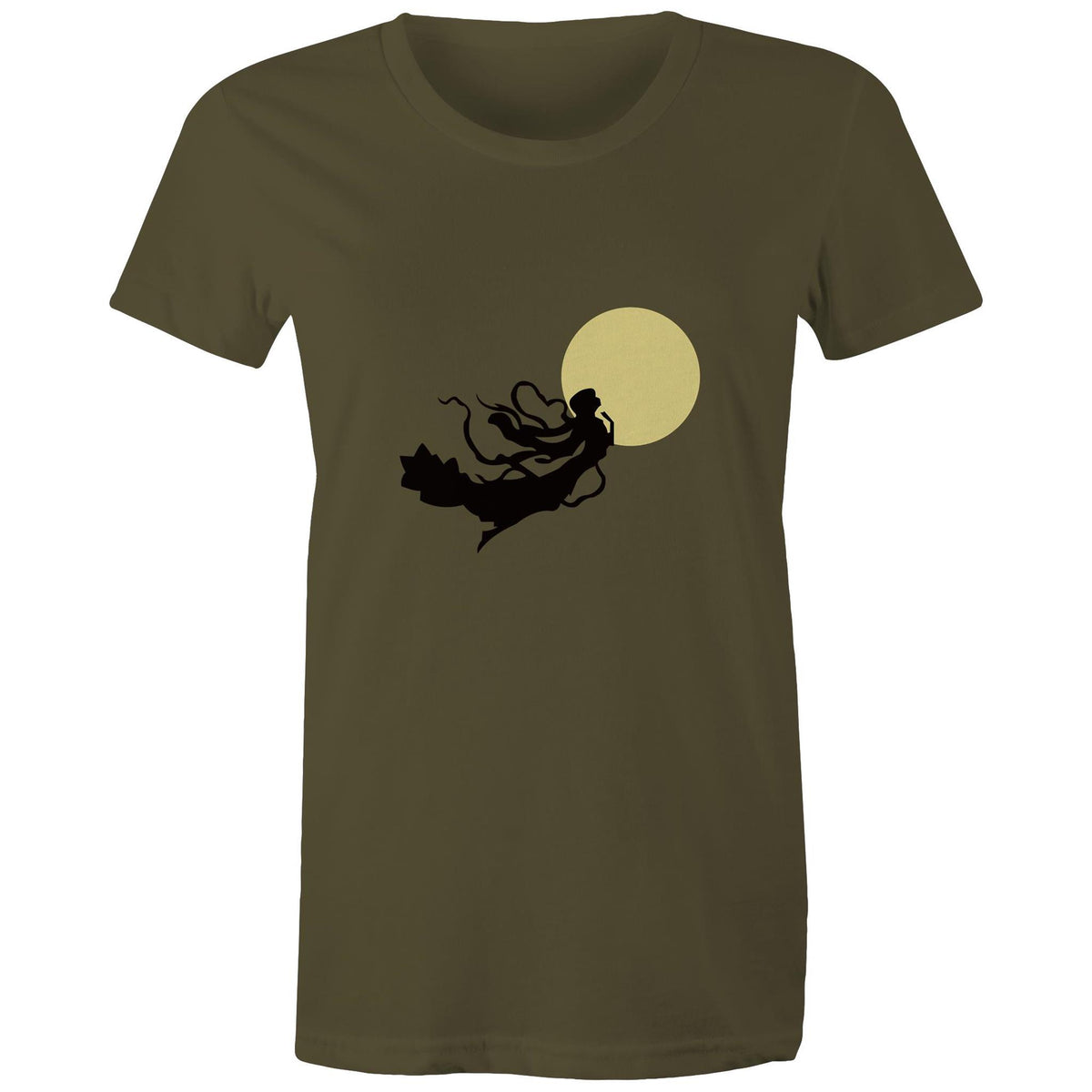 Women's Earthfolk T shirt - Autumn Goddess - The Crescent Moon
