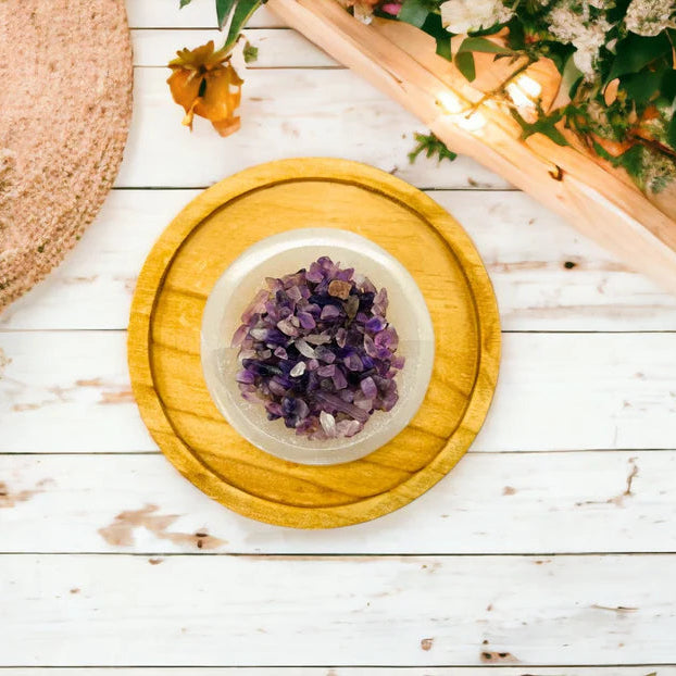 Amethyst crystal wellness roller