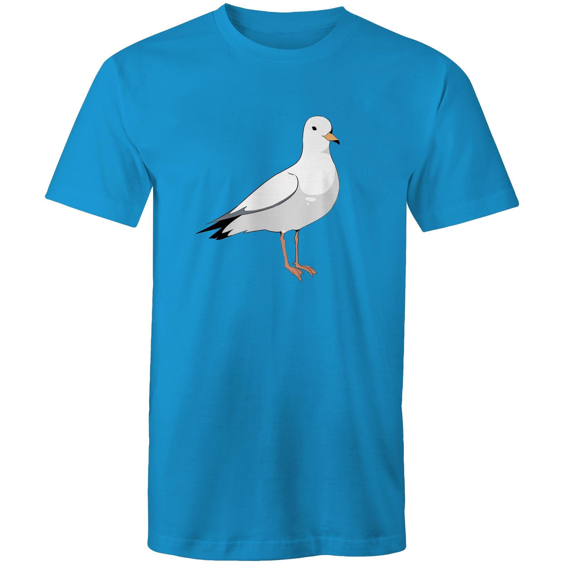 Earthfolk Printed T shirt - Mens Relaxed Fit - Steve the Seagull - The Crescent Moon