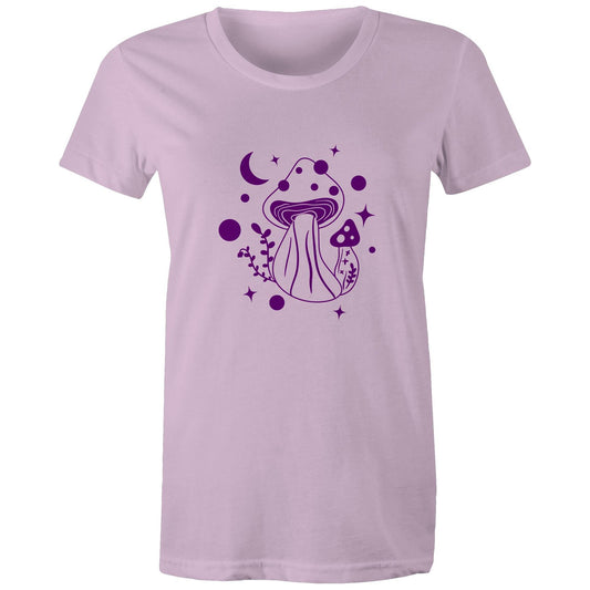 Women's Earthfolk T shirt - Magick Mushrooms - The Crescent Moon