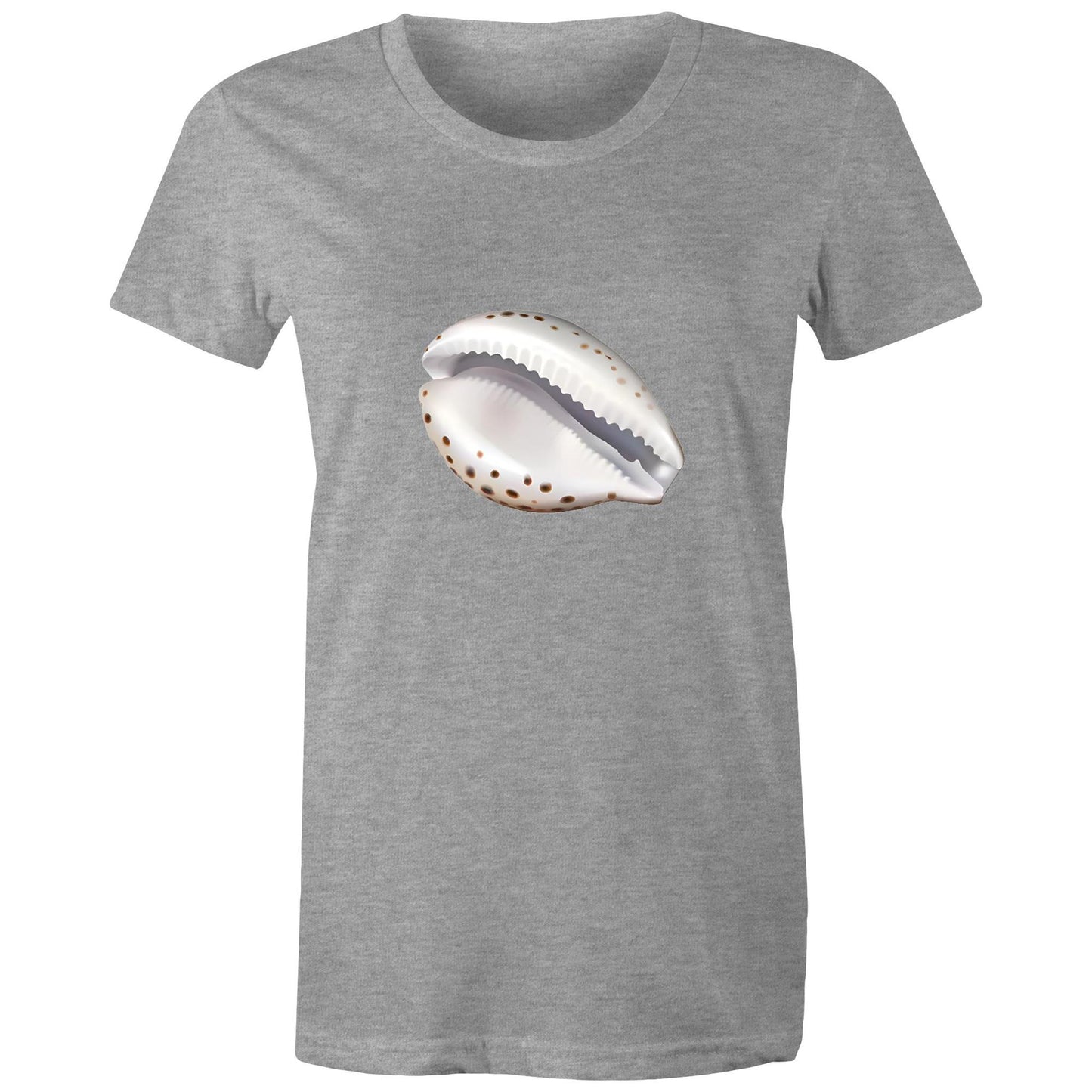 Women's Earthfolk T shirt - Cowrie Shell - The Crescent Moon