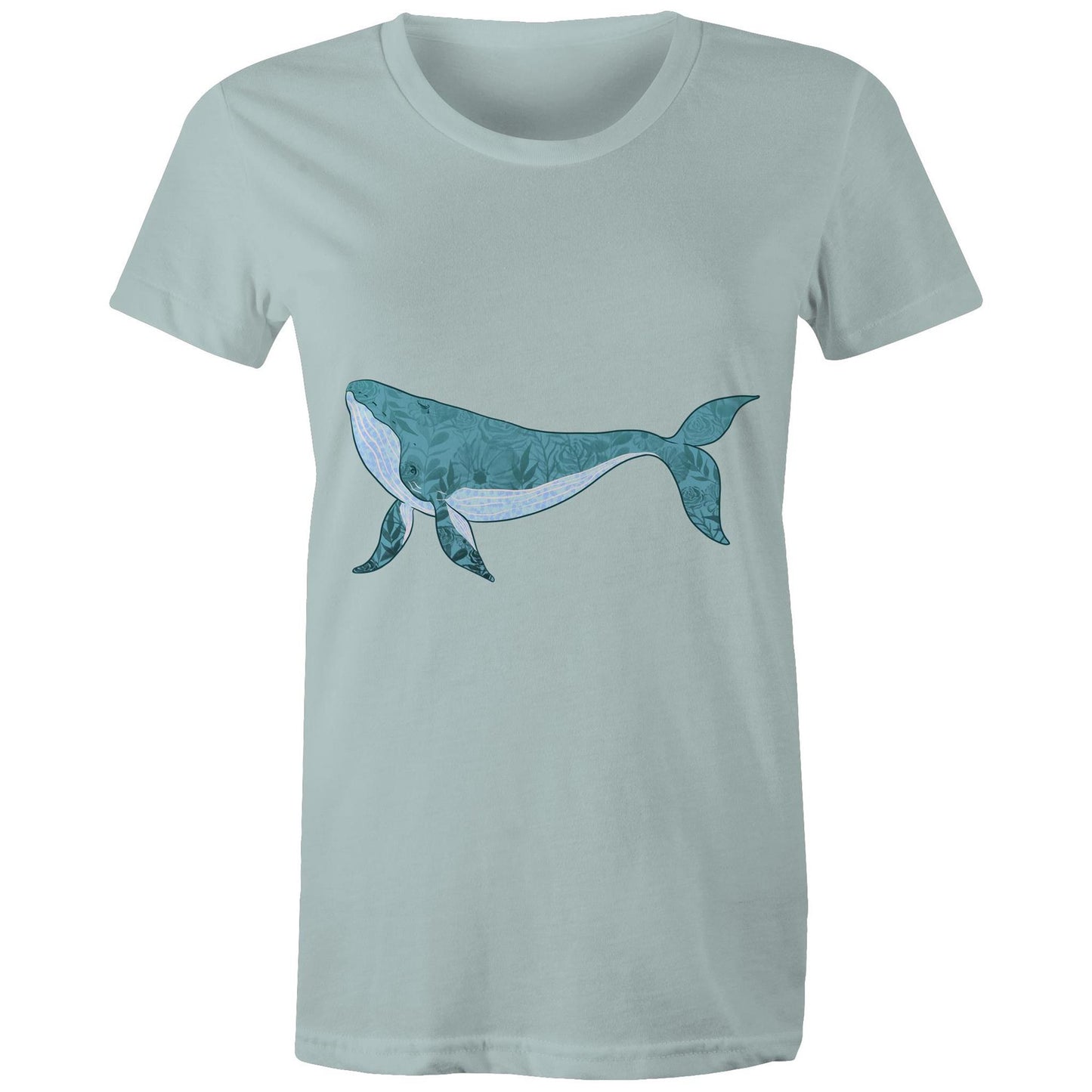 Earthfolk Printed t Shirt - Women's Relaxed Fit - Whale - The Crescent Moon