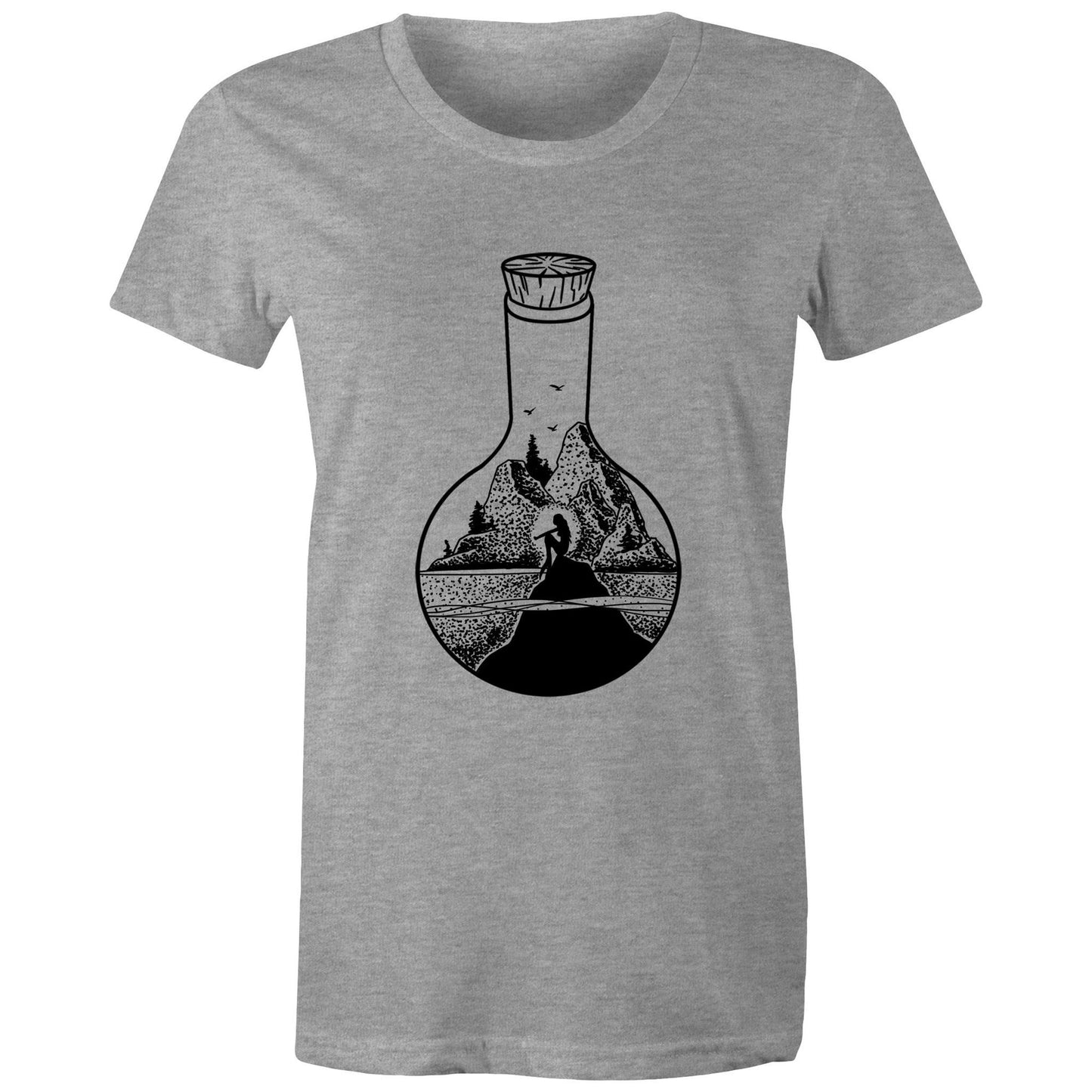 Women's Earthfolk Printed T shirt - Message in a bottle