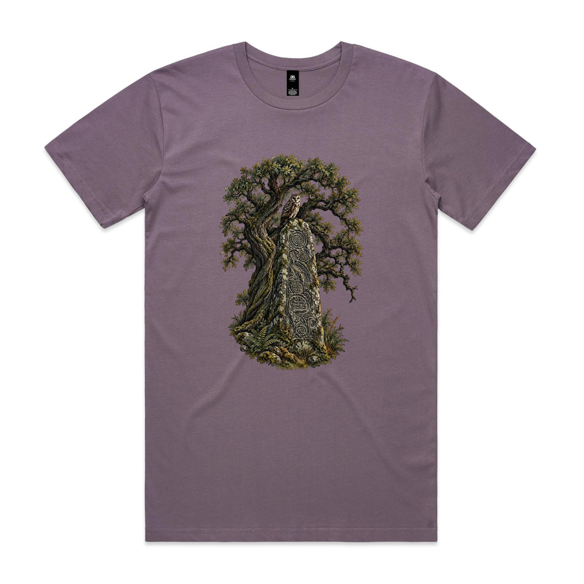 Men's Standing Stone Owl T-shirt - Earthfolk Nature T-shirts