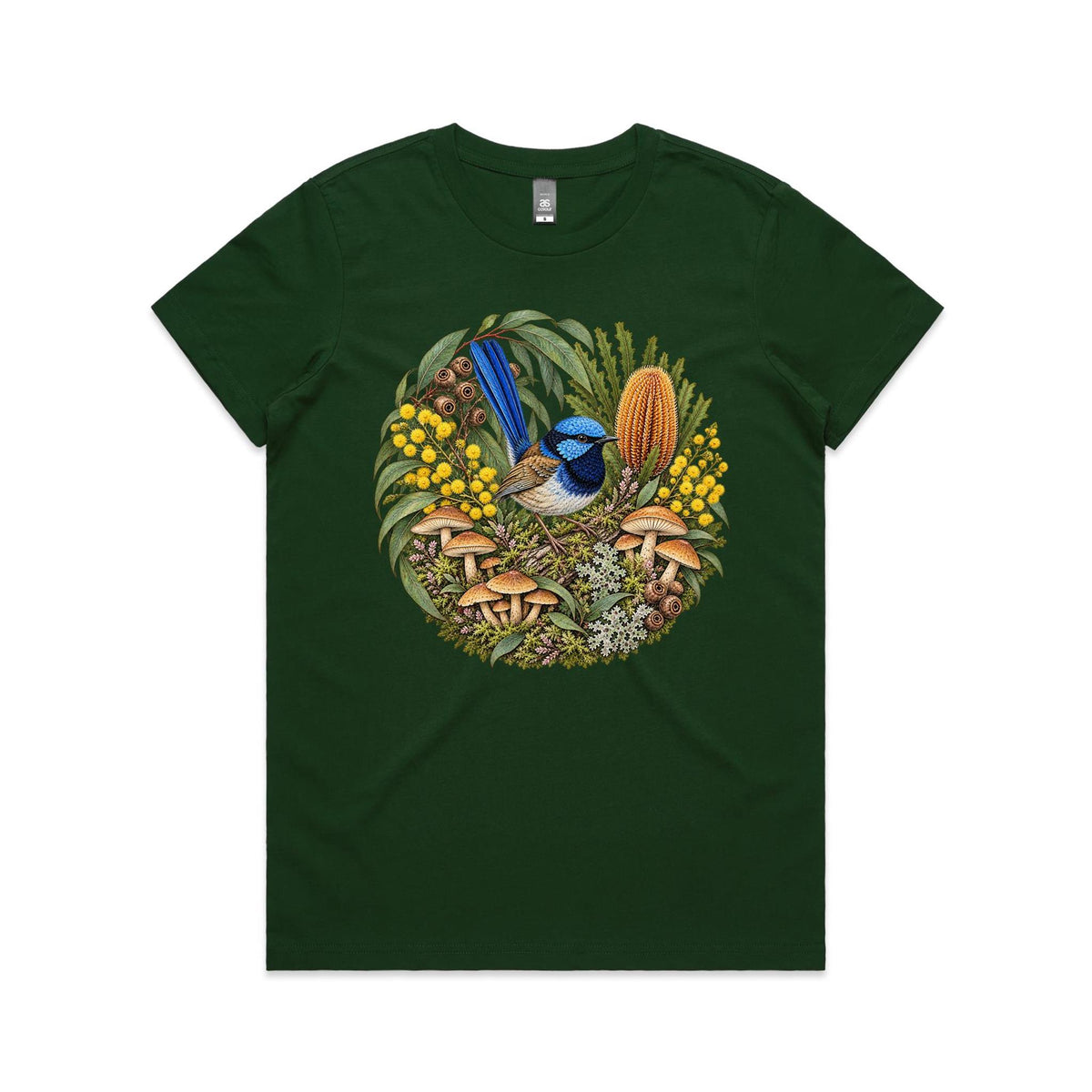 Womens Blue Fairy Wren T-shirt - Earthfolk Nature T-shirts