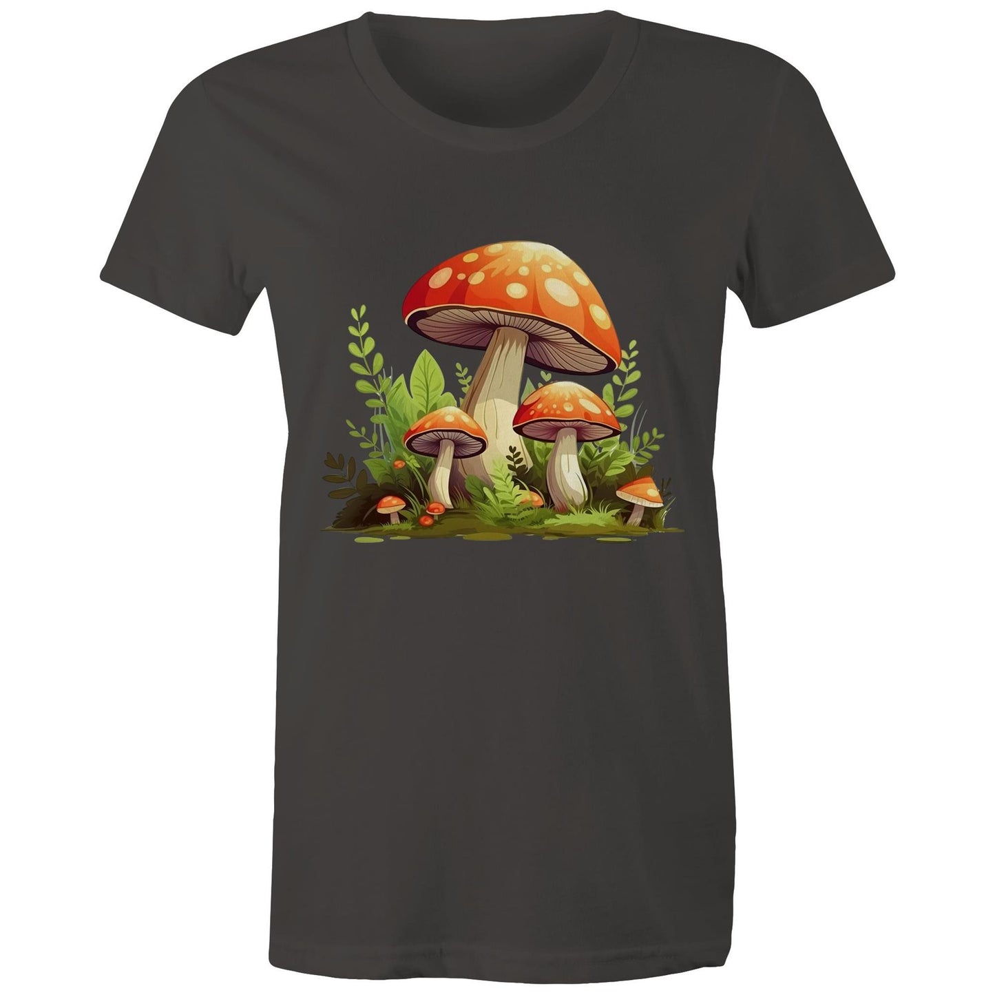 Women's Earthfolk Printed T shirt - Woodland Mushrooms