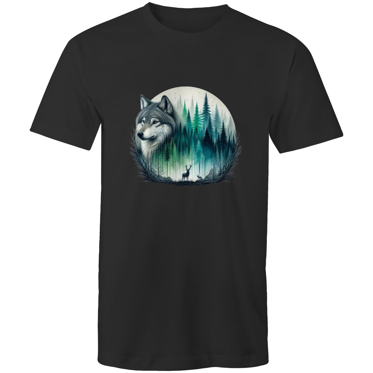 Men's Earthfolk T shirt - Wolf Landscape