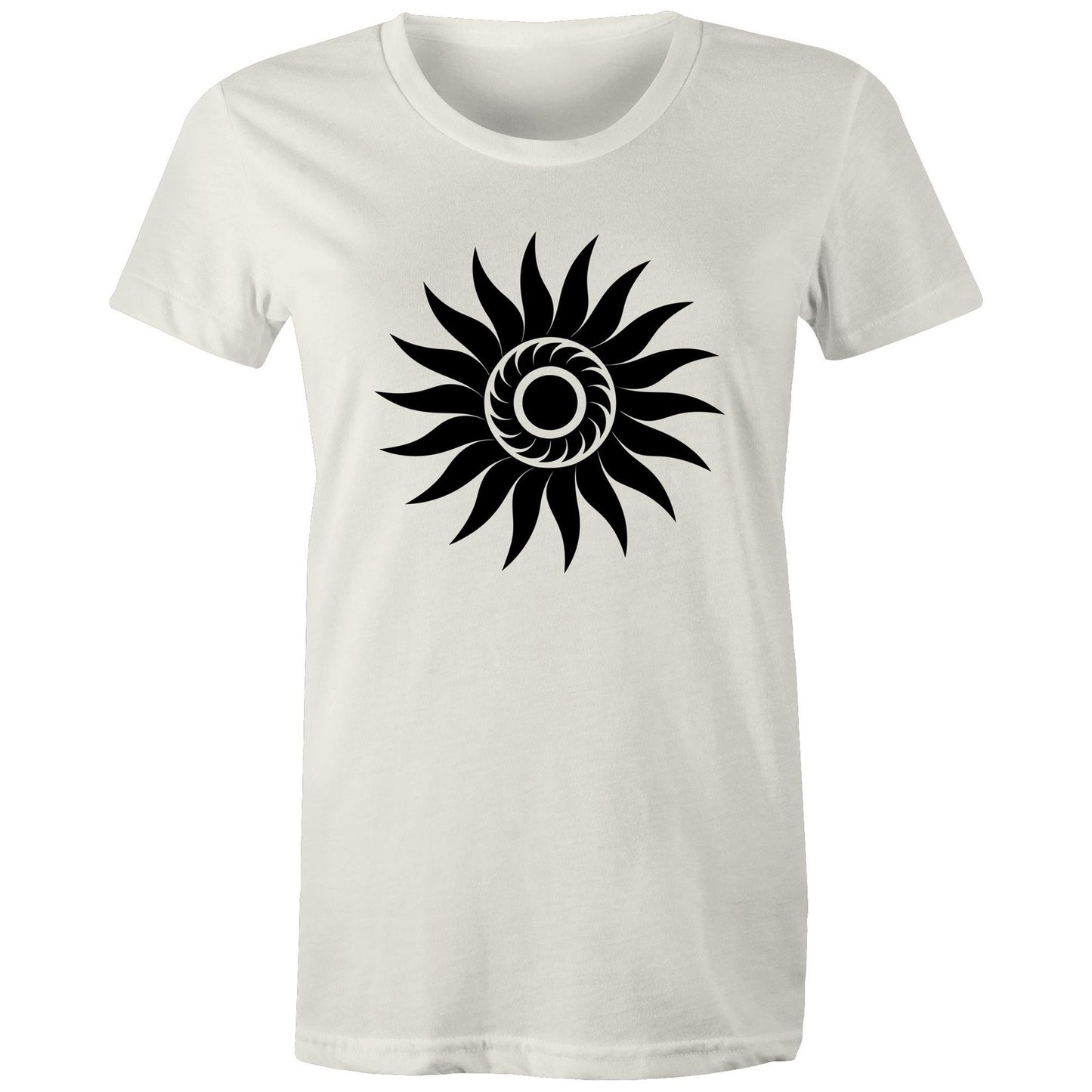 Women's Earthfolk T shirt - Spiral Sun