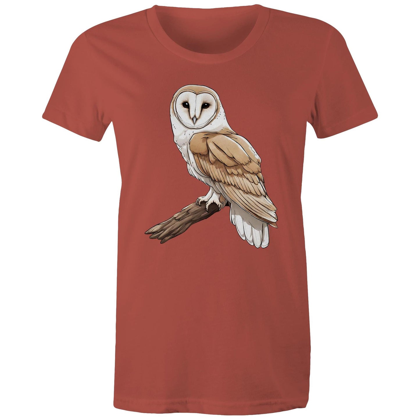 Women's Earthfolk Printed T shirt - Barn Owl