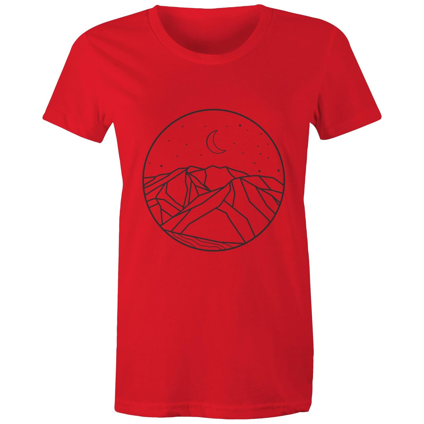 Women's Earthfolk Printed T shirt - Moon Mountain