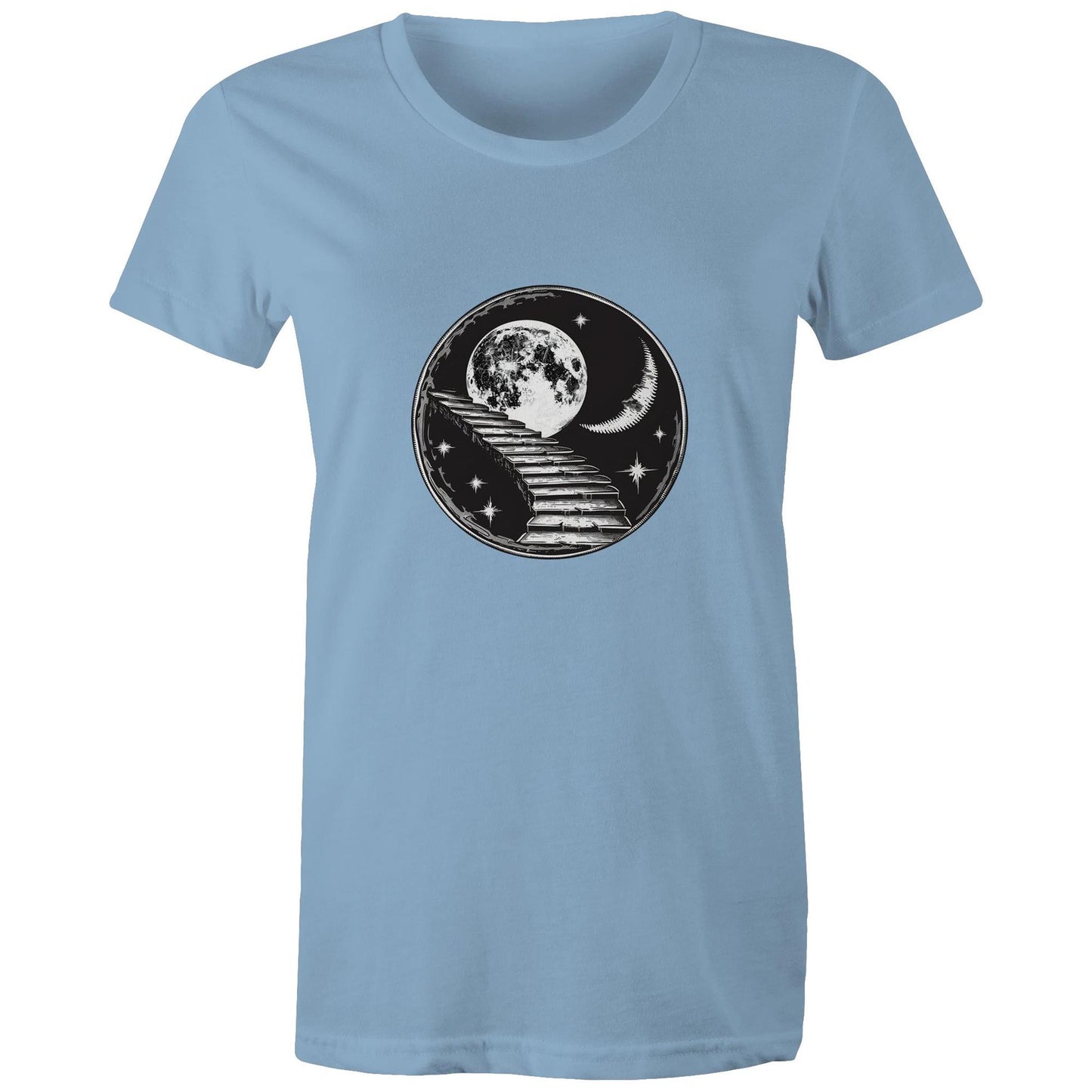 Women's Earthfolk T shirt - Stairway to the Moon