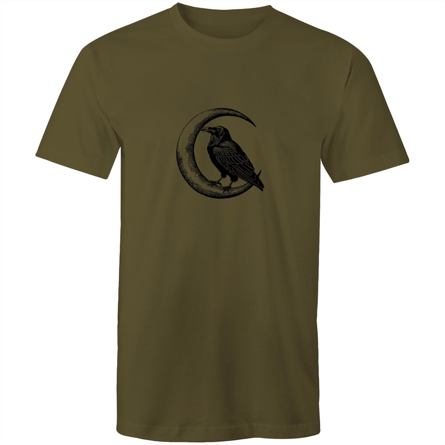 Men's Crow T-Shirt | Moon & Bird Graphic Tee