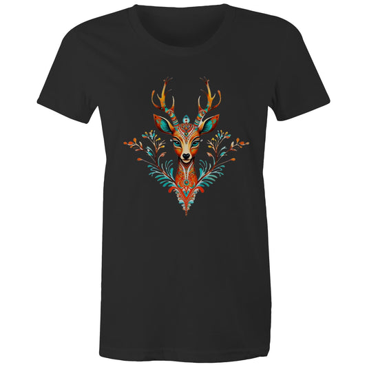 Women's Earthfolk T shirt - Spirit Animal - The Crescent Moon