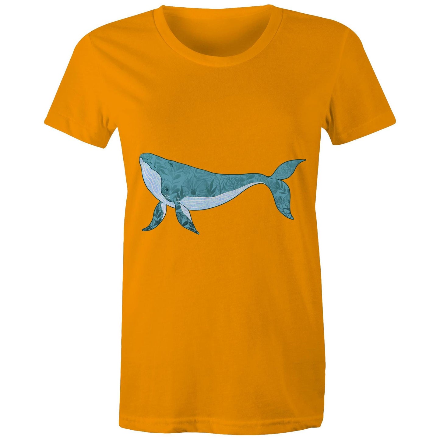 Earthfolk Printed t Shirt - Women's Relaxed Fit - Whale - The Crescent Moon